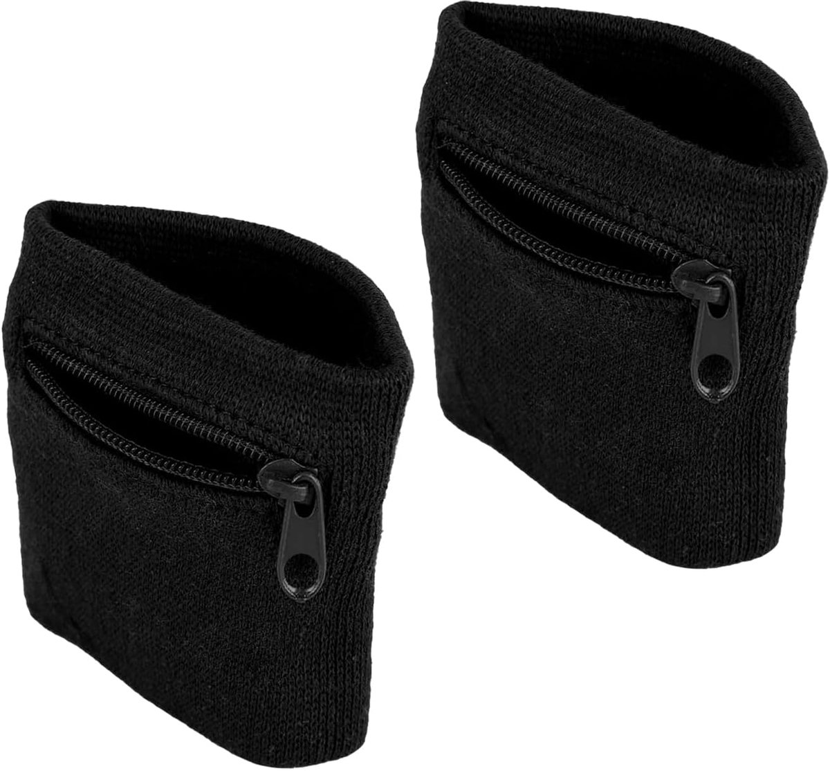 2 stuks polsmanchetten, sporthandtas met ritssluiting, absorberend, polstas voor sleutels, trainingsaccessoires voor basketbal, hardlopen, tennis