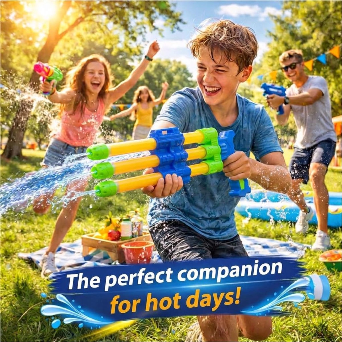 Waterpistool, langeafstandswatergeweer, waterpistool, gevecht, grote capaciteit voor volwassenen en kinderen, zomerspel, grappige zee, zwembad, park, waterblazer snel opladen, XL