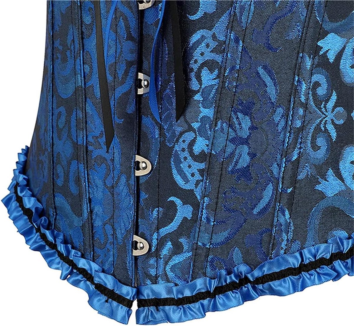 Buikweg, volledige borst, corsage, lingerie, rijdt bovenaan, satijn, zonder botten, met G-string