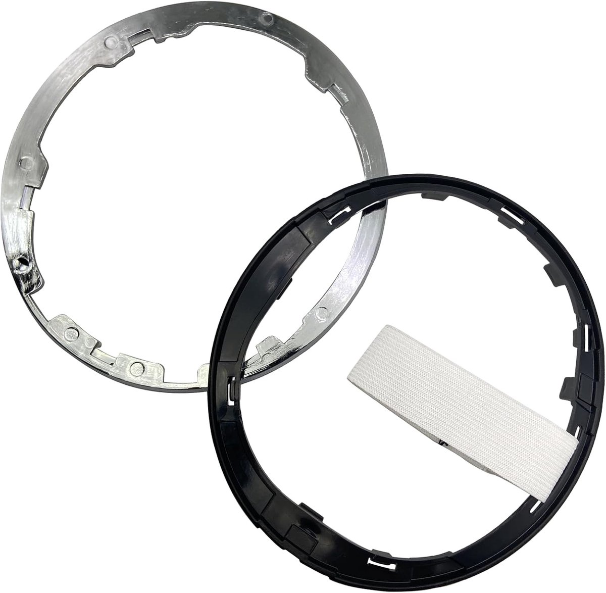 Voor Fiat 500 versnellingspookmanchet, borgring en framering, chroom-zilver 7177505, voor Fiat 500, 500C, 2007-2023, accessoires