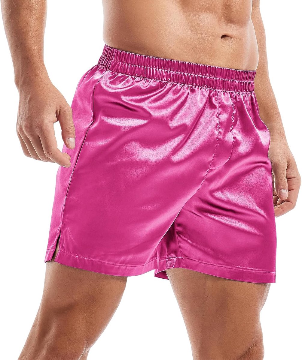 Coulee Satijnen slaapshorts heren nachtkleding boxershorts
