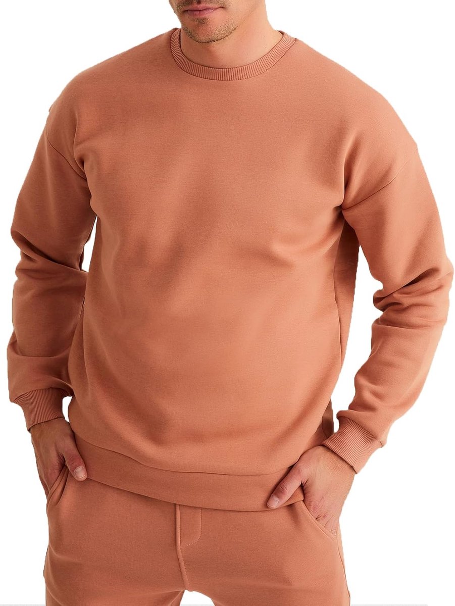 Nelson Oversized pullover katoen met ronde hals zwarte mannen trui sweatshirt lange mouwen