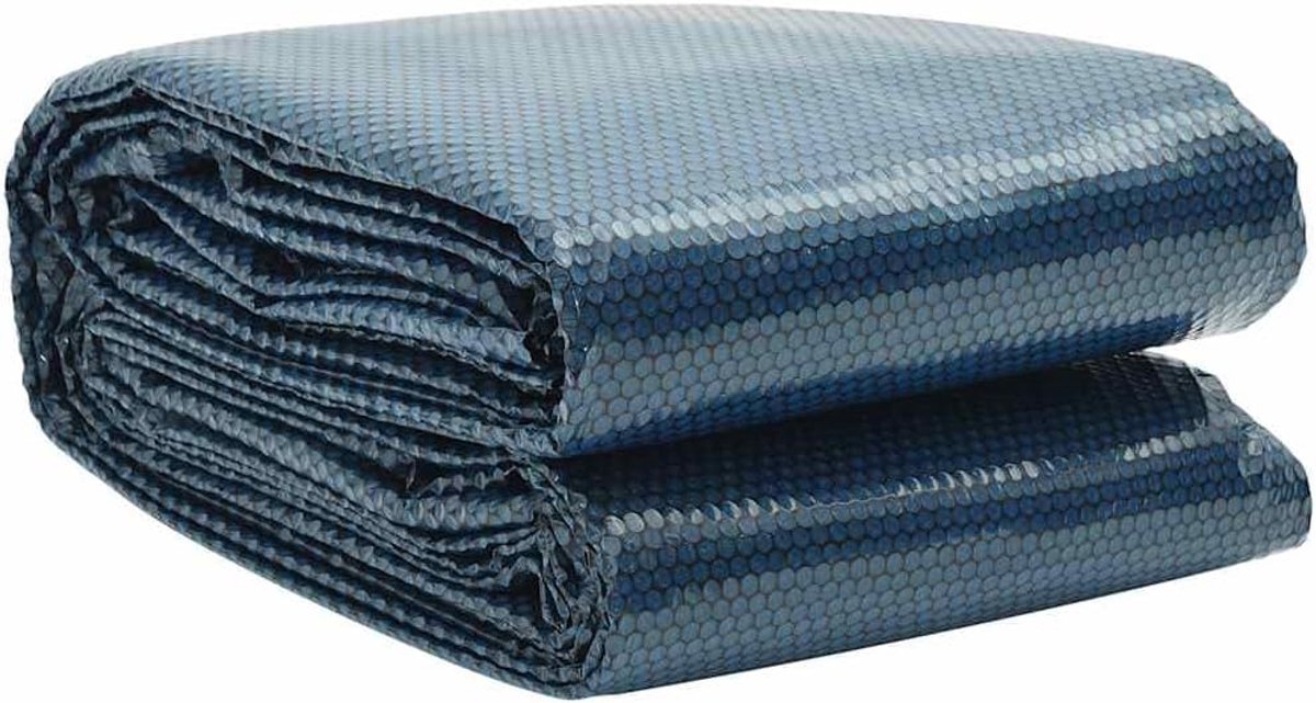 Zwembad zonnezeil PE 488 cm zwart blauw