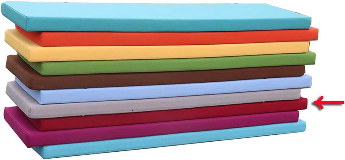 Bench Pad Kussen Comfortabel Zitkussen 5 cm dik 2 zits Katoen Tuin Bench Pad voor Tuin Patio Gazon Bank of Swing-Wijn Rood 80 × 30 × 5 cm (31 × 12 × 2in)