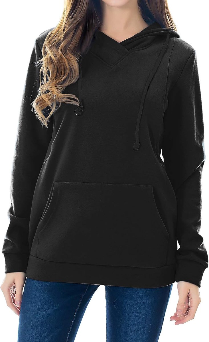 Nursing Hoodies Fleece Zwangerschaps Sweatshirt voor Borstvoeding