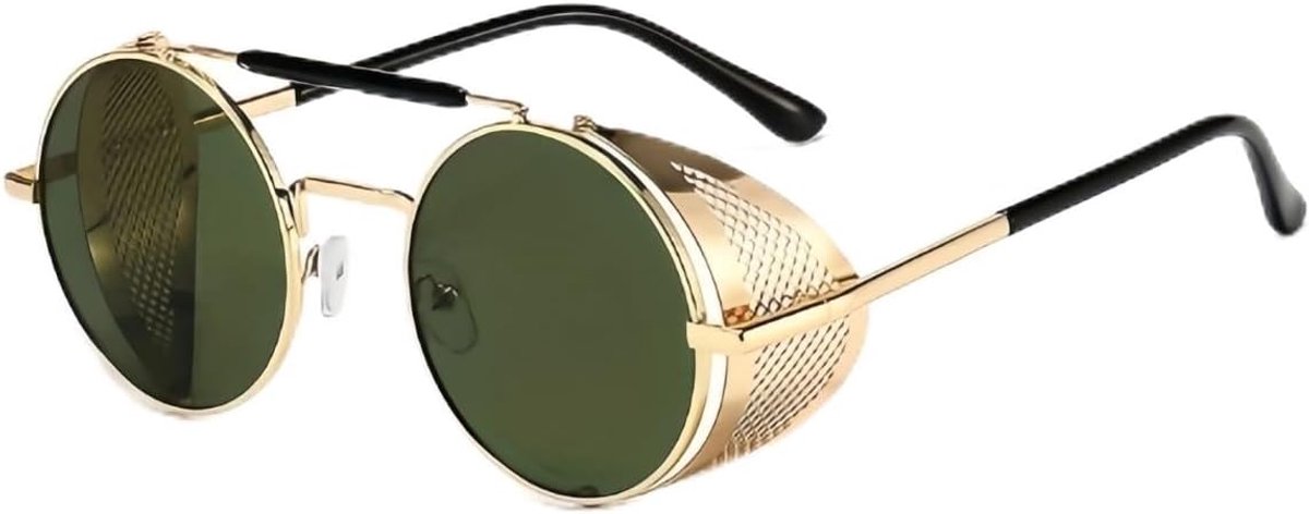 Ronde vintage bril retro zonnebril UV400 metalen montuur