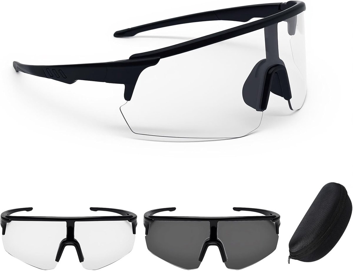 Zonnebril, UV400 met gepolariseerde zonnebril voor outdoorsport, hardlopen, vissen, wandelen, mountainbiken