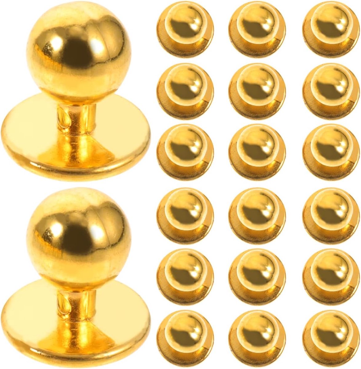 Knopen voor koksjassen, kunststof, rond, voor keukenuniformen, werkkleding en jassen