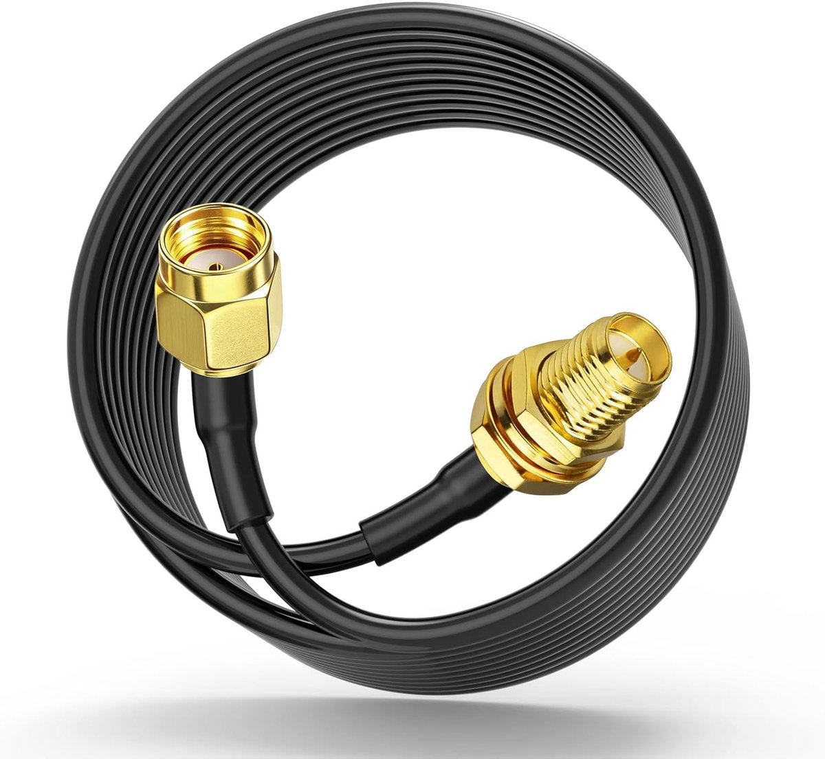 1 m RP-SMA verlengkabel ALSR100 Low Loss RP-SMA stekker naar bus antennekabel voor wifi-router, wifi-antenne, PCIE-kaart, helium miner