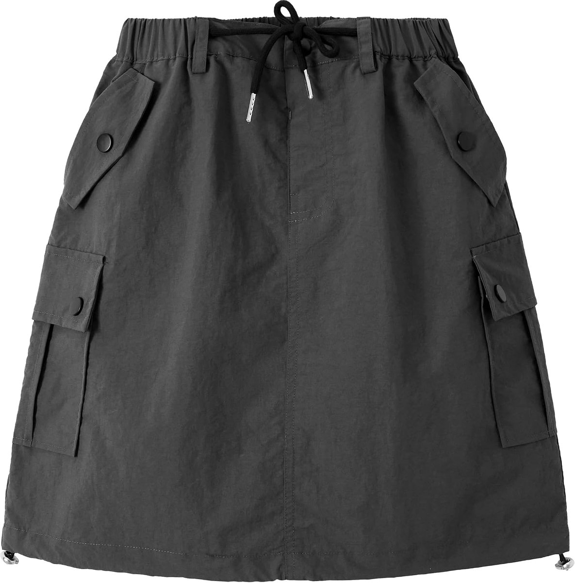 Rokken voor meisjes, binnenshorts met zakken, verstelbare parachute, cargo-sportrok met elastische tailleband
