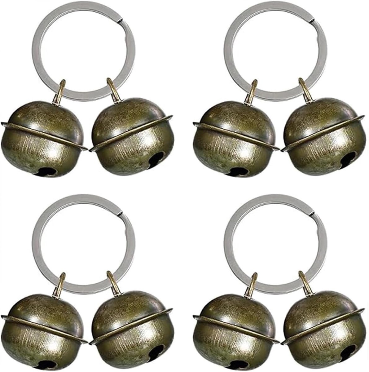4 stuks, extra luide klokken voor kat en hond, huisdier, tracker, bel, hondenbel voor halsband, hanger, klokken voor hond, kat, harnas
