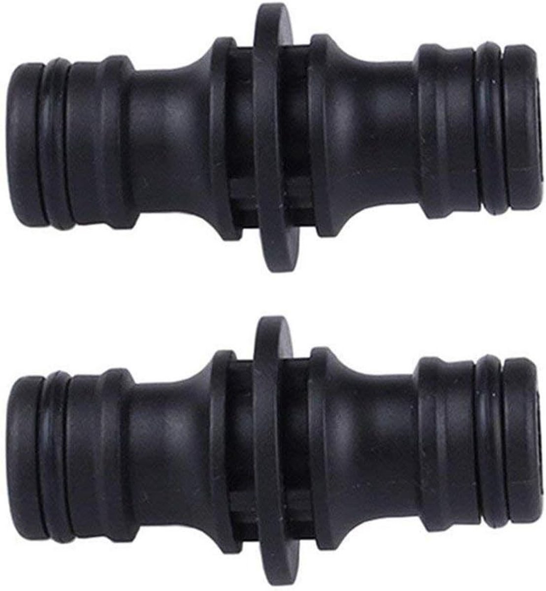 Plastic Metalen Dubbele Mannelijke Connector Koppeling voor Tuinslang - 2 Stuks, Slangverbinder, Tuinaccessoires, Waterafvoer