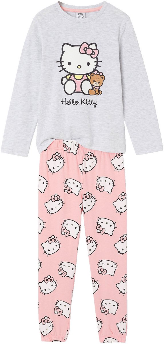 Hello Kitty Hello Kitty meisjespyjama roze (poederkleur)