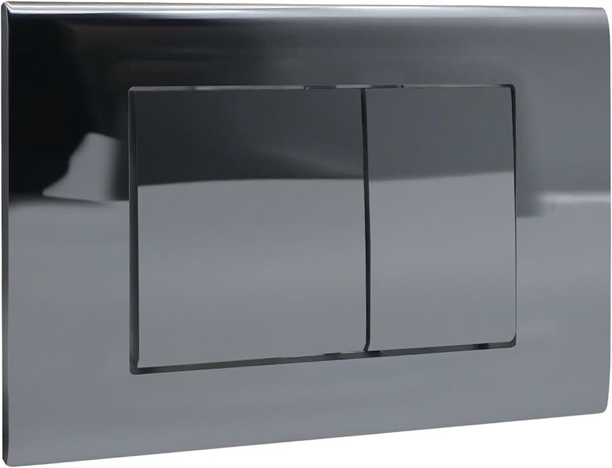 Bedieningspaneel voor ophangtoilet, compatible met Geberit Sigma20, UP300 en UP320, met dubbele spoelfunctie, met afmetingen 246x164 mm（gechromeerd）