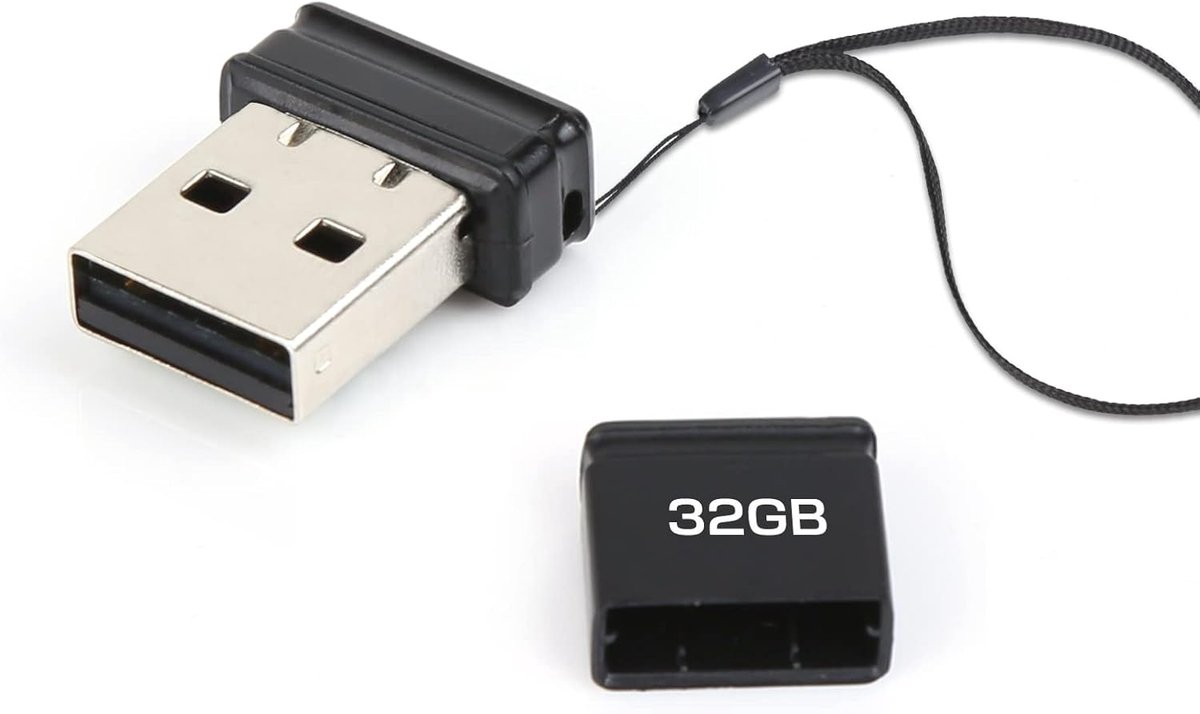 Stick 32GB, Memory 2.0 Mini USB Pen Drive, Kompatibel met PC, Laptop, Computers, Tablets (Zwart)
