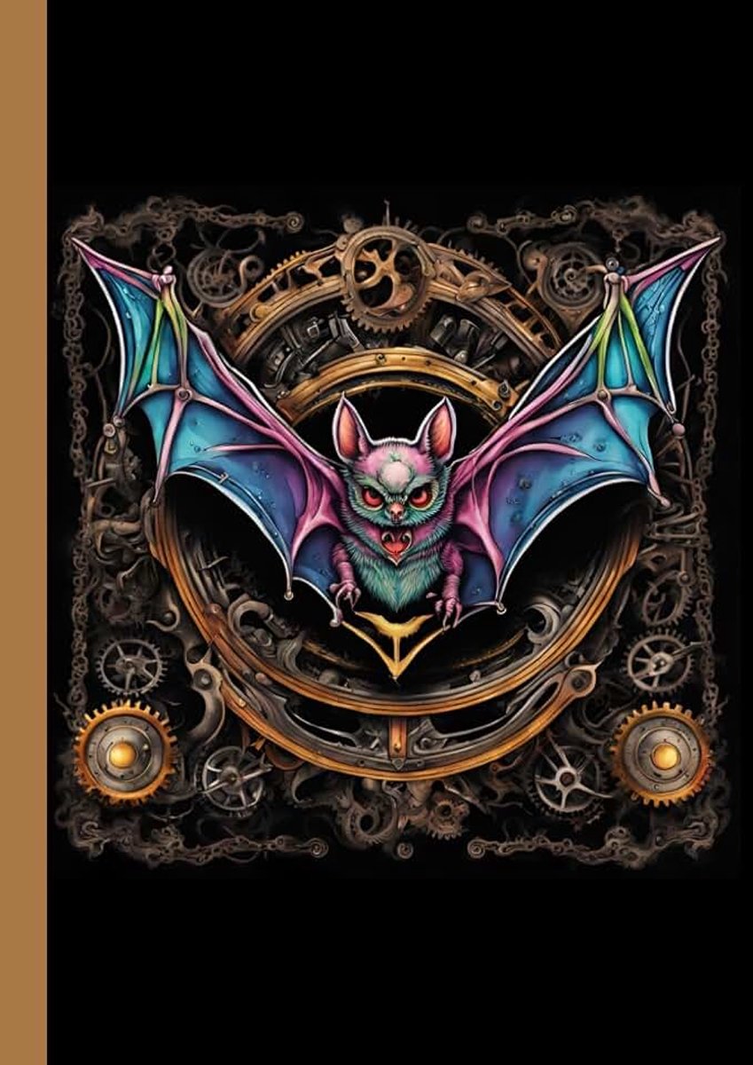 Multi Coloured Bat 3: lined paper 106 pages