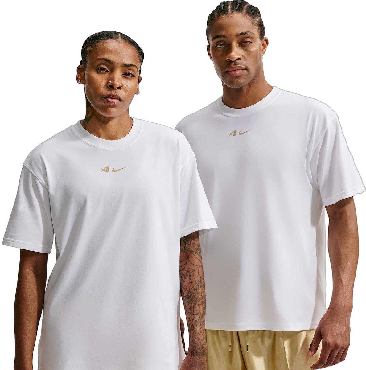 T-Shirt Nike AW U NK DF AJA AIRBRUSH TEE S Heren Wit
