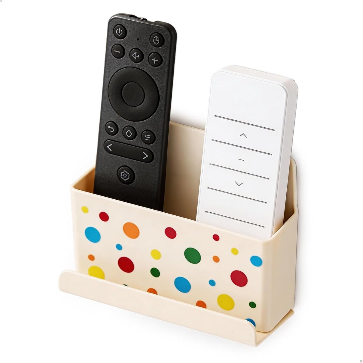 Afstandsbedieningshouder, afstandsbediening organizer met telefoonhouder, zelfklevend, accessoires voor kantoorbenodigdheden, wit