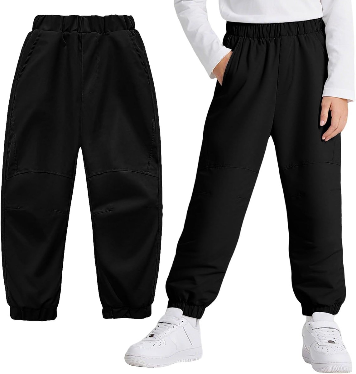 Meisjes Wandelbroek Waterdicht Winddicht Trekkingbroek Ademend Mesh Voering Joggingbroek Elastische Taille Met Zakken Outdoor Broek voor Kinderen Maat 122-164