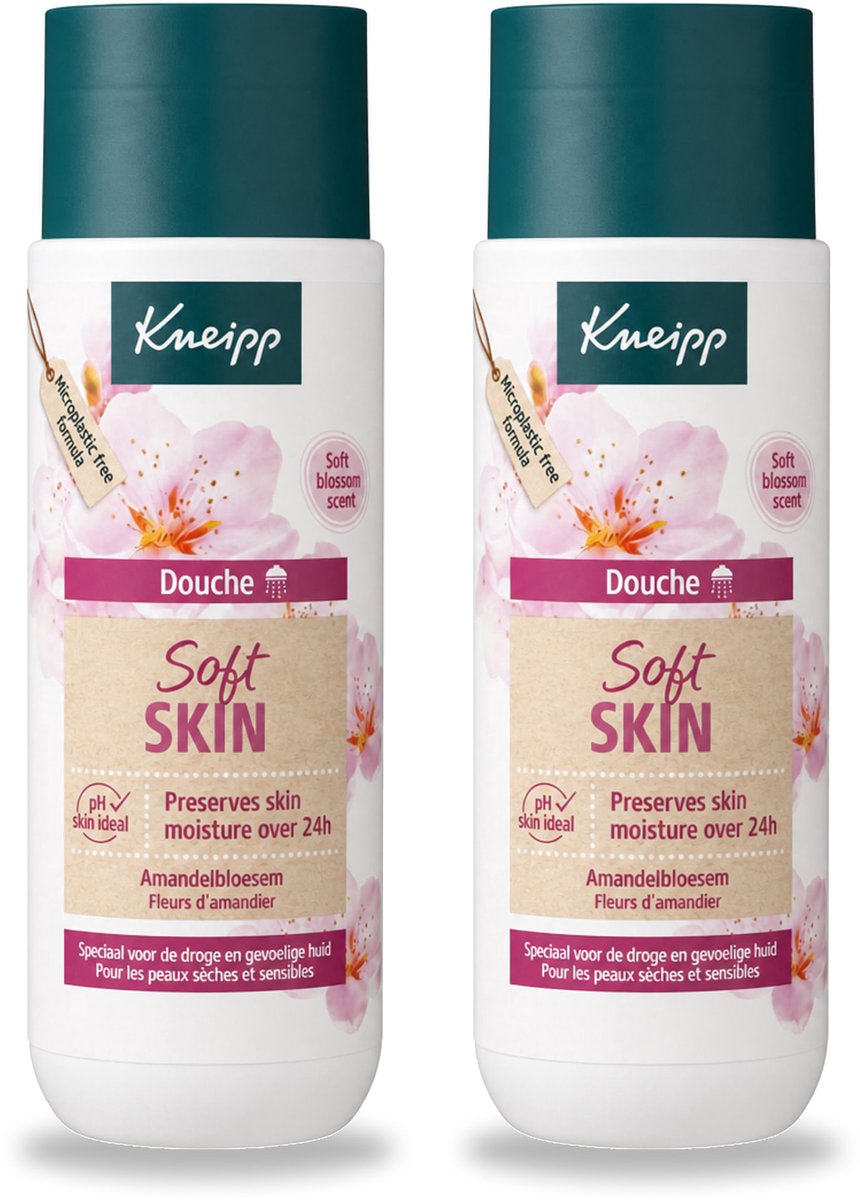 2 x Kneipp - Douchegel - Soft Skin - Amandelbloesem - 200 ml - Voordeelverpakking - 2 stuks