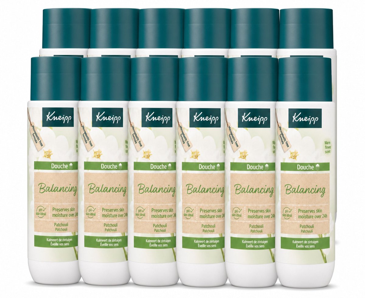 12 x Kneipp - Douchegel - Patchouli - 200 ml - Voordeelverpakking - 12 stuks