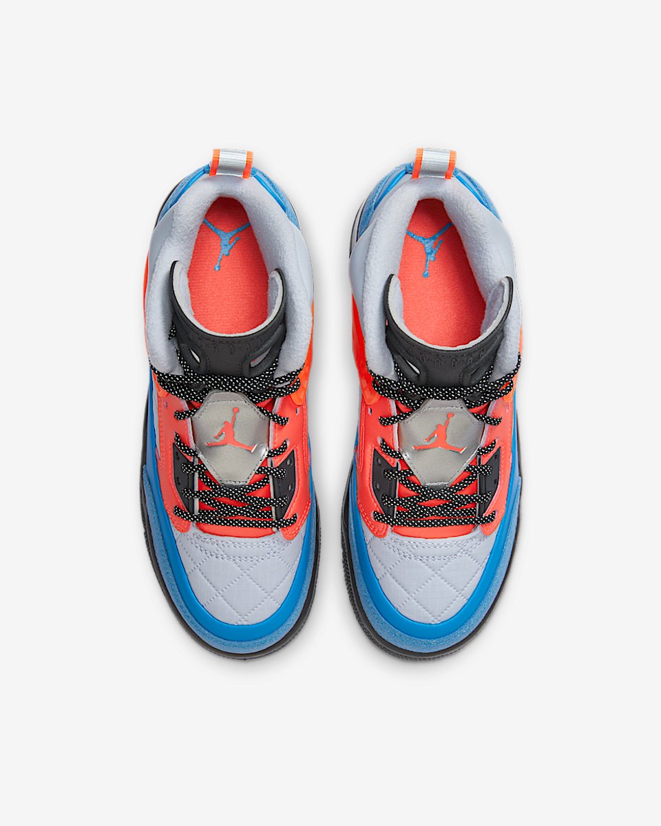 Air Jordan Spizike - Maat 36.5 - Ghost/Photo Blue/Blue Chill/Hot Lava / Grijs Blauw - Spizike - Lifestyle - Kinder Sneakers voor Jongens en Meisjes