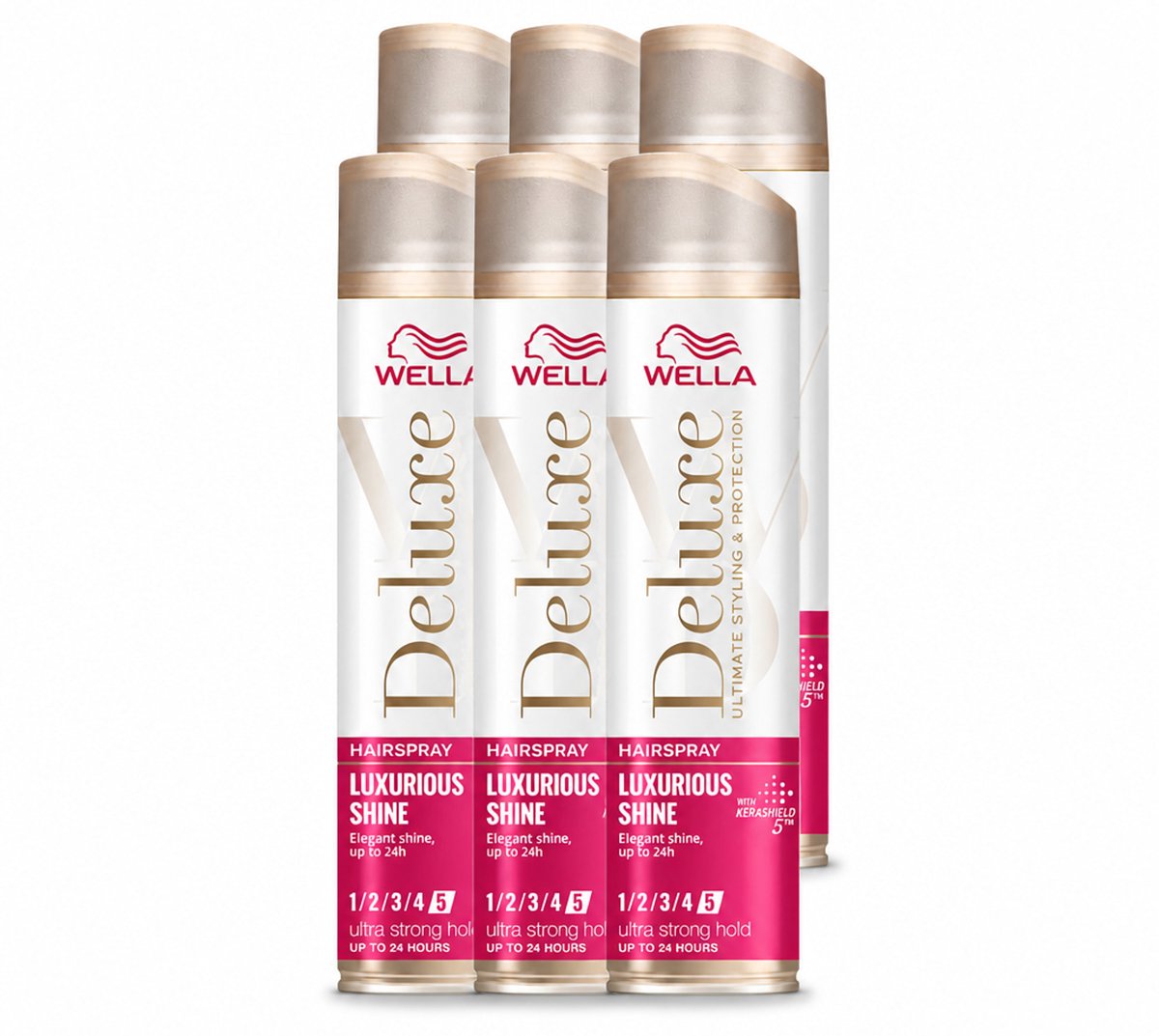 6 x Wella – Deluxe Luxurious Shine – Haarspray – 250 ml - Voordeelverpakking - 6 stuks