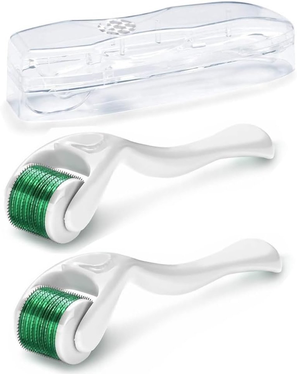 2stuks derma roller 0.25mm&0.5mm baardroller microneedling roller