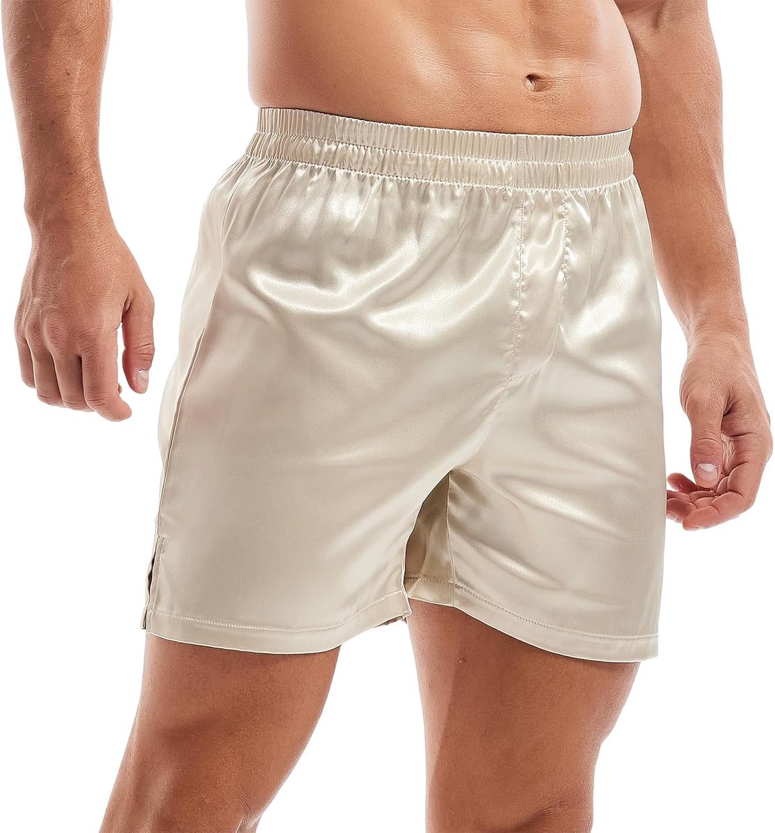 Coulee Satijnen slaapshorts heren nachtkleding boxershorts