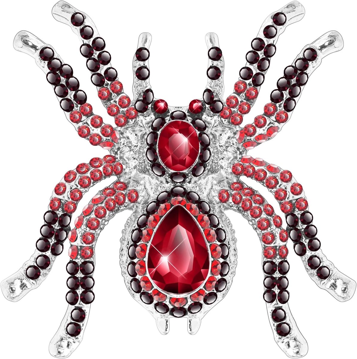 Modieuze dierenbroche met fonkelende kristallen, steen, gothic, Halloween, accessoires, sieraden, outfits, party, cadeau voor dames en heren