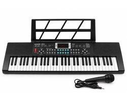MoMiKa Kindvriendelijk Keyboard Piano voor Kinderen – Kinderkeyboard met 61 Toetsen – Microfoon – Beginners Keyboard – Stroom & Batterij