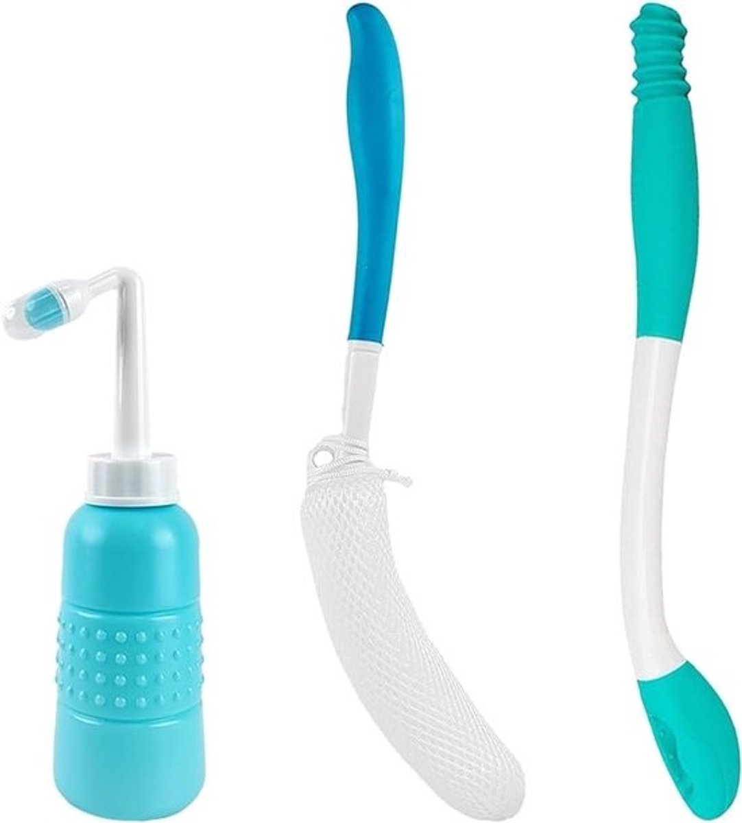 Toilethulpset voor Afvegen en Spoelen - Silica Billenwisser met Lange Reikwijdte