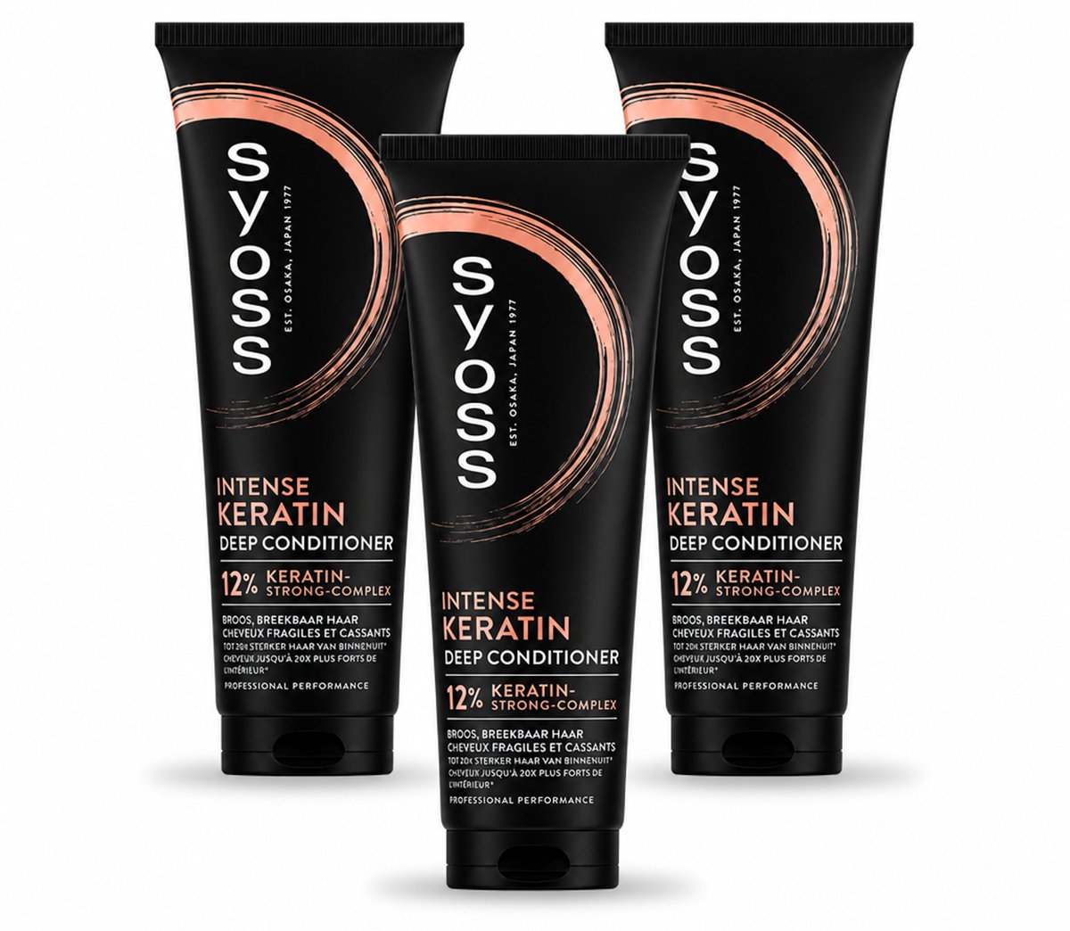 3 x Syoss - Keratin Conditioner - 250 ml - Voordeelverpakking - 3 stuks