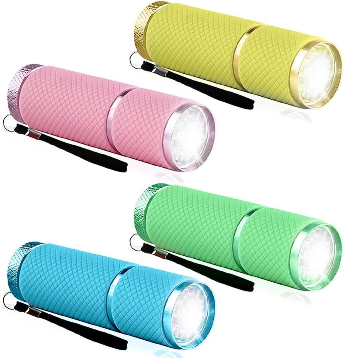 Mini LED Zaklamp Set van 4 Stuks, Waterdichte en Heldere Lampjes voor Kinderen, Ideaal voor Verjaardagsfeestjes, Kamperen en Noodsituaties