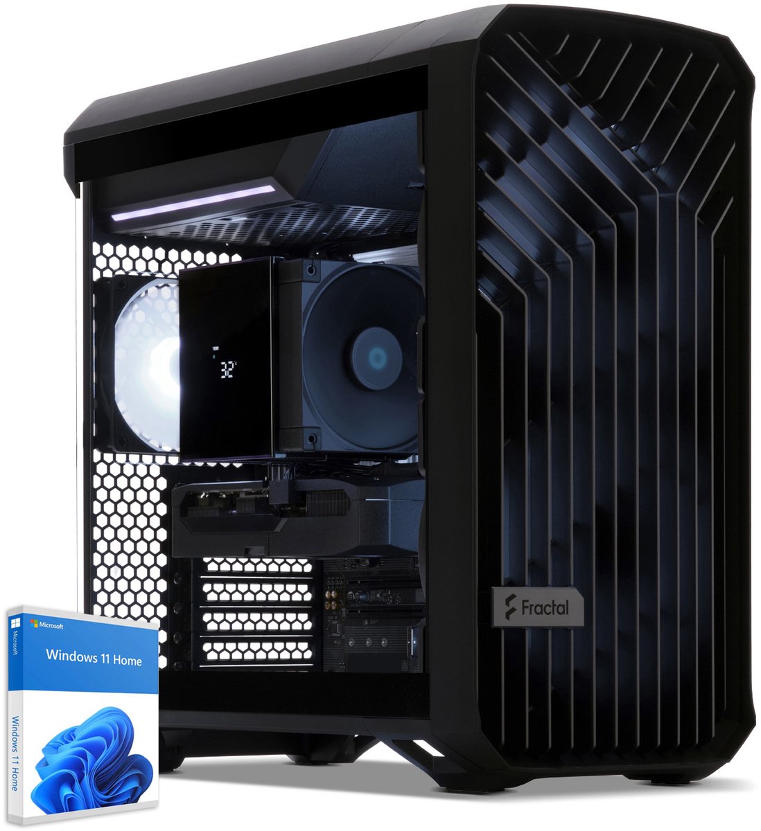 Sedatech Pro Gaming PC Compact ATX • AMD Ryzen 7 9700X 8x 3.8GHz • Geforce RTX5070Ti • 32Gb DDR5 • 2Tb SSD M.2 • WiFi • Bluetooth, USB C 4.0 • Windows 11 • Desktop computer