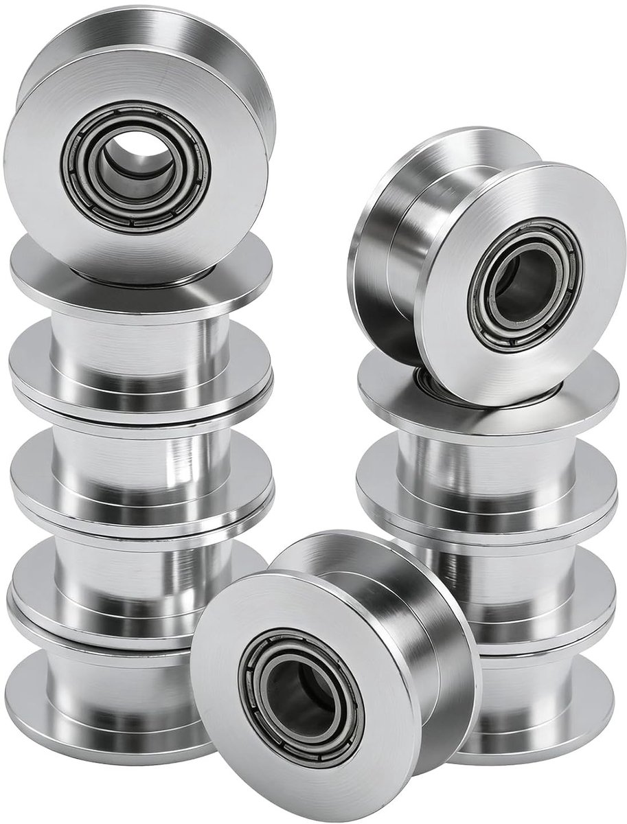 Set van 10 aluminium GT2 timing riemen voor 3D printers en CNC machines, 6mm breed, 20 tanden, 5mm boring