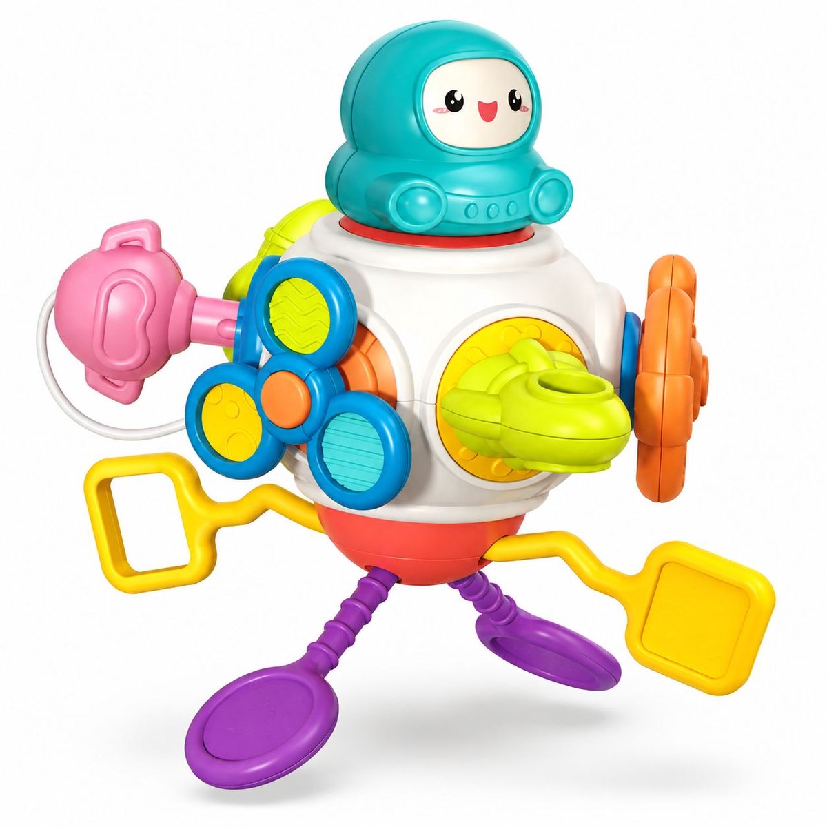 VHV - Montessori speelgoed - Sensorisch Speelgoed - Educatief Spel - Montessori Activiteitenbal - 8-in-1 Drukke Activiteitenbal Sensorische Speelgoed voor Peuters - baby speelgoed - Educatief Speelgoed 1-4 jaar