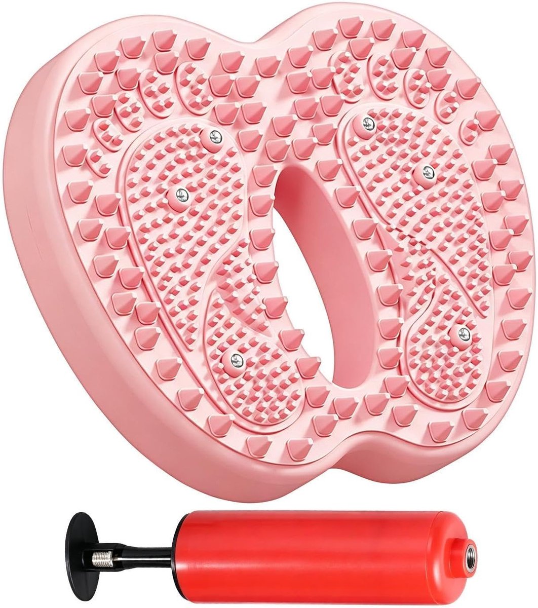 Voetmassagepad, opblaasbare mat, 40 cm, draagbaar ontspanningskussen - Diep gestructureerd, sterk duurzaam pvc, antislip ontwerp, compact opblaasbaar, voor thuis en sportschool