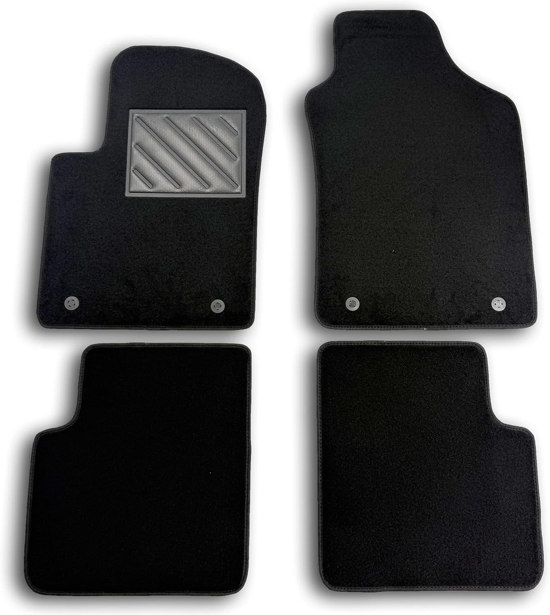 Auto vloermatten - Zwart - Geschikt voor Fiat 500 / 500C / 500S vanaf 2007 - Versterkt rubber met antislip - Voor optimale bescherming en grip