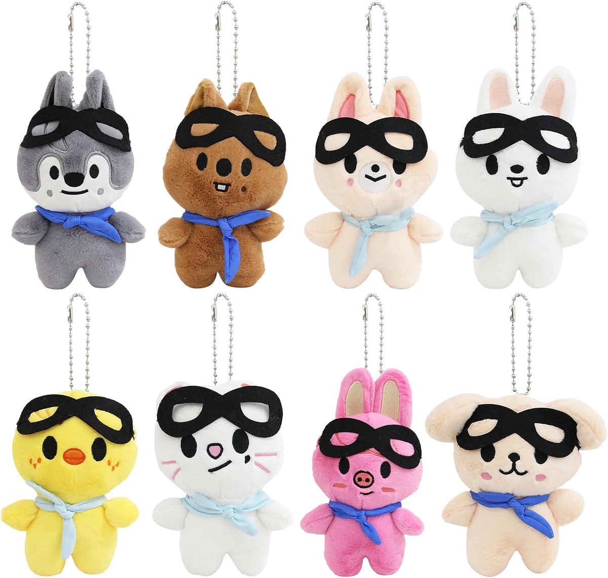 Sleutelhanger, anime sleutel hanger voor 8 stuks, WlsqDE sleutelhanger Straykiids, rugzak hanger, cadeau voor fans