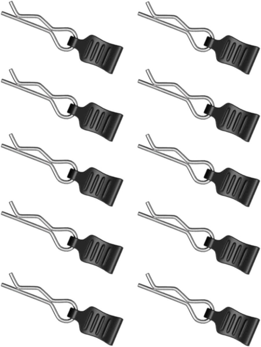 10 stuks RC Auto Clip Pins Reserveonderdelen, RC Body Shell Pennen, RC Body Clip Buigveer voor 1/10 1/12 1/16 RC Auto Shell Model Reserveonderdelen