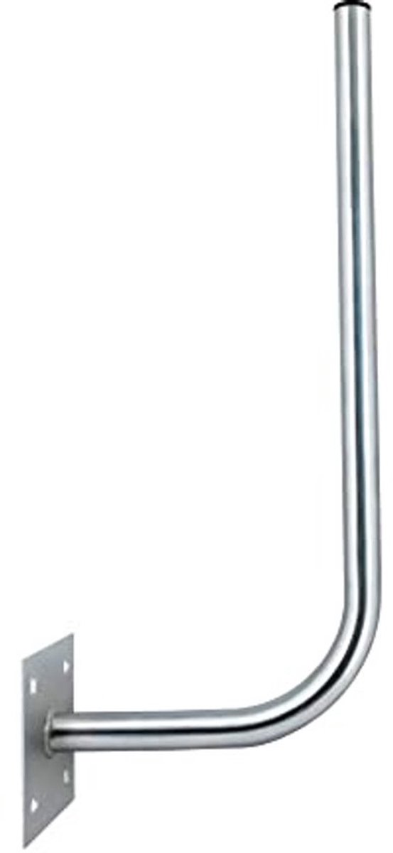 Wandhouder 30 cm van staal met 70 cm mast en mastkap - Ideaal voor schaal-bevestiging