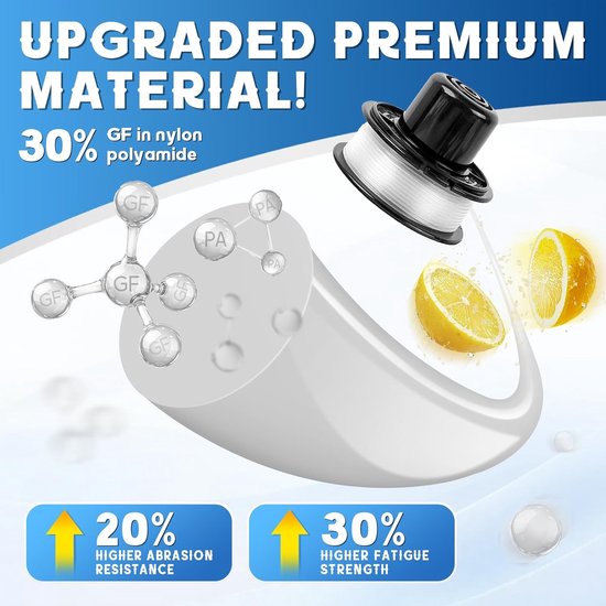 Compatibel Met A6226-XJ A6226 RS-136-BKP RS-136, voor Black+Decker GL250, GL310, GL360, GL360SB, CST500, CST800, Ø1,65mm-6,1m lengte (4 spoel + 1 dop + 1 veer) — afbeelding 4