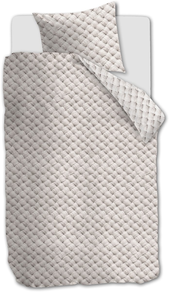 Rivièra Maison Woven Wool dekbedovertrek - Eenpersoons - 140 x 200/220 cm - Naturel van Merkloos — afbeelding 2