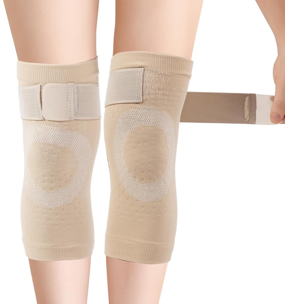 1 paar bamboe kniebandages voor dames en heren (L)