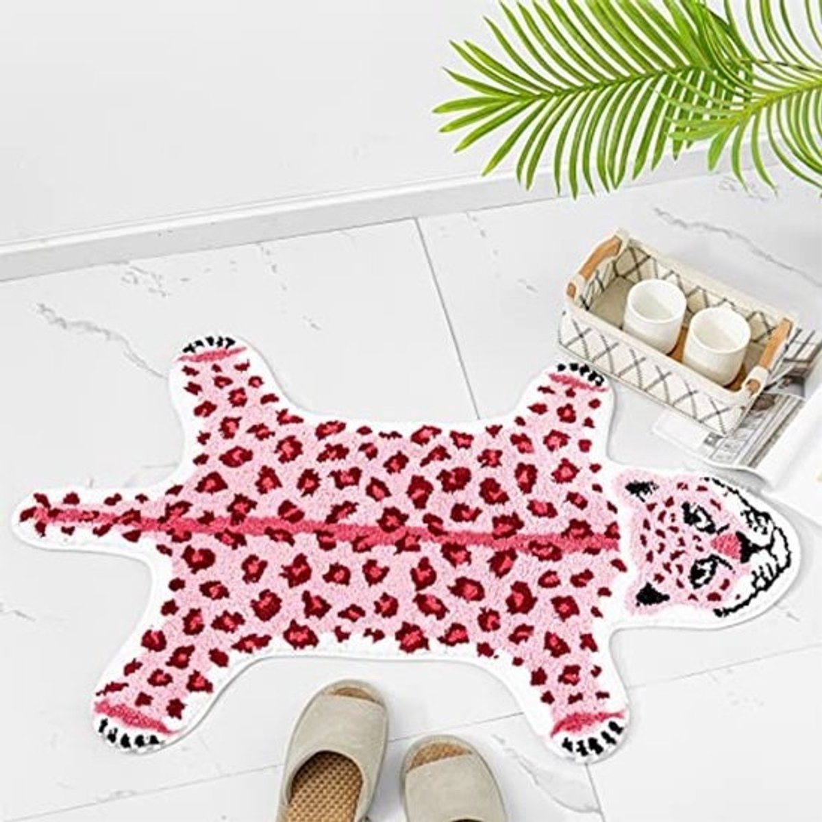 Leopard Vloermat in de Vorm van een Dier - Antislip Badmat voor Kinderen en Badkamer