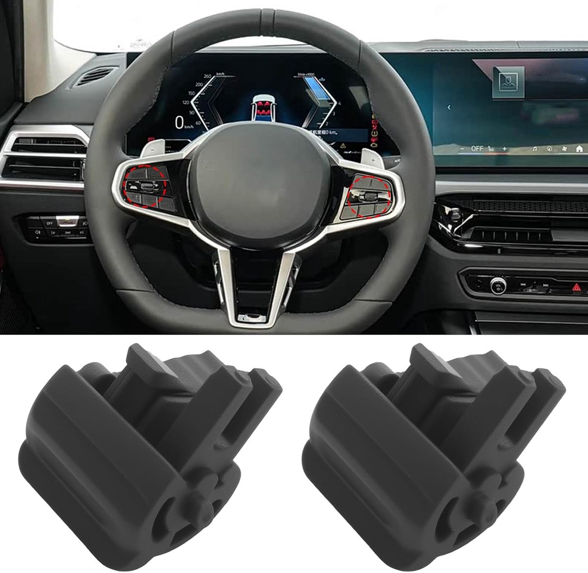 2 stuks 61317849411 Cruise Control schakelaar wipper, vervanging voor BMW 1/2/3/4/5/6 serie X1 X2 X3 X4 X5 X6 M F06 F07 F10 F11 F15 F16 F20 F21 F22 F23 F25 F26 F30 F31 F32 en meer