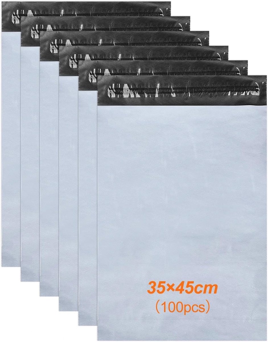 100 stuks verzendzakken, verzendzakken voor kleding, verzendzakken, verzendzakken, verpakkingszakken, kunststof, verzendzakken, verzendzakken, met zelfklevende sluiting, ondoorzichtig, XL (35