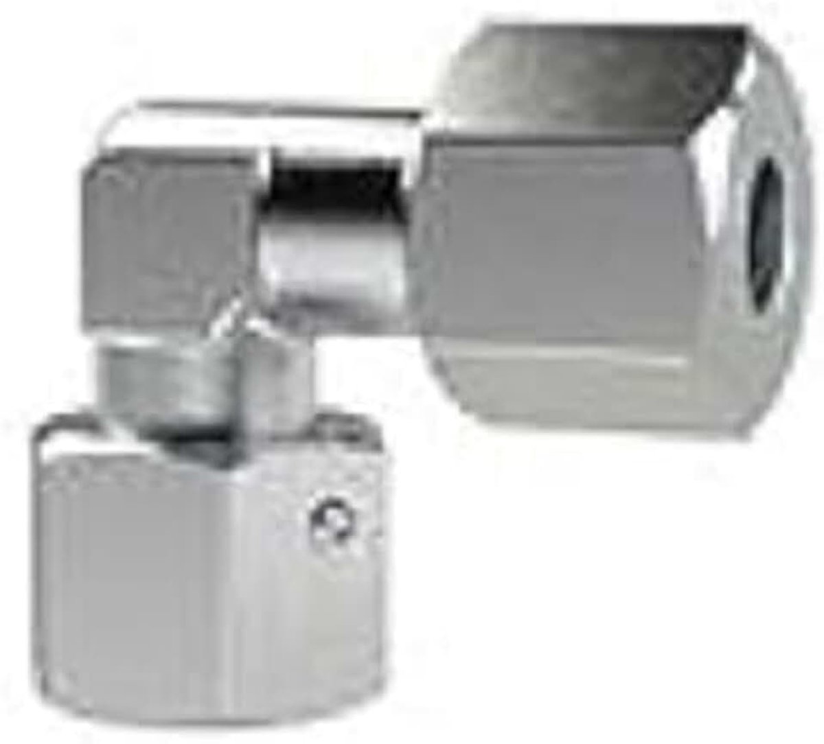 Hoekschroefverbinding, afdichtkegel, 360 graden draaibaar, moer M14 x 1,5 i., buitendiameter buis 6 mm, PN max. 630 bar, verzinkt staal.