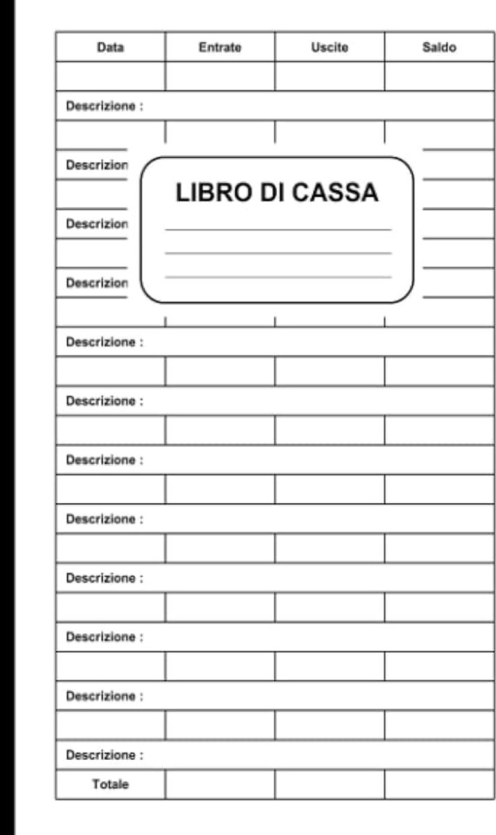 Cassa A6: Registro Entrate e Uscite | Piccolo